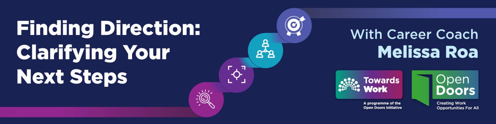 Finding Direction: Clarifying your next steps. With Career Coach Melissa Roa